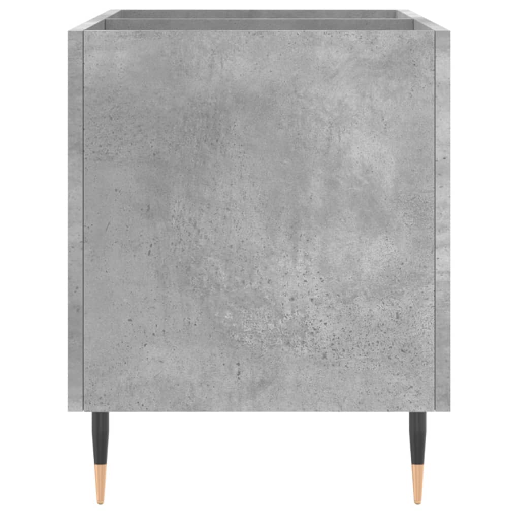 Armoire à disques gris béton 74,5x38x48 cm bois d'ingénierie
