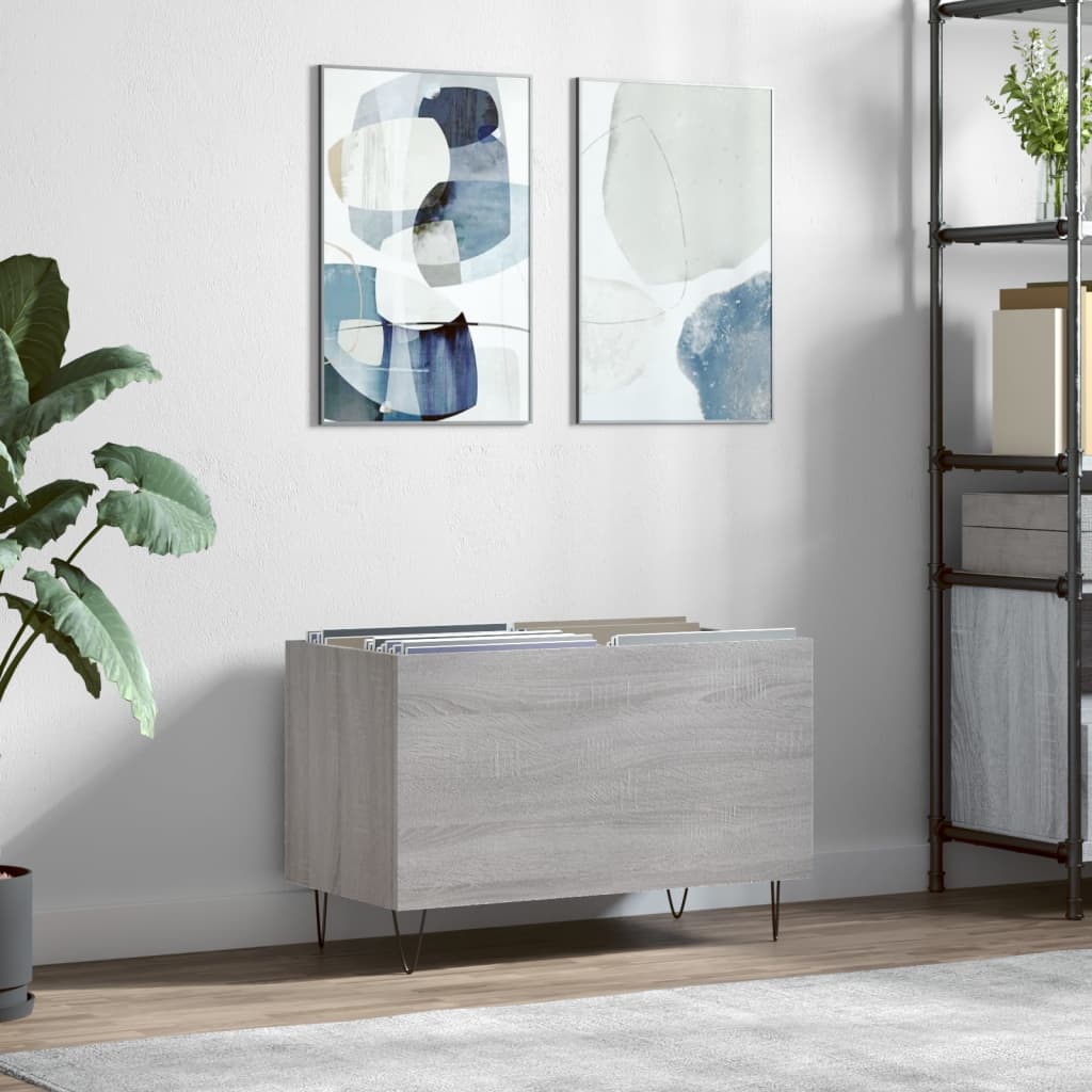 Sonoma Grey Disc Cabinet 74.5x38x48 cm Ingenieurholz Holz