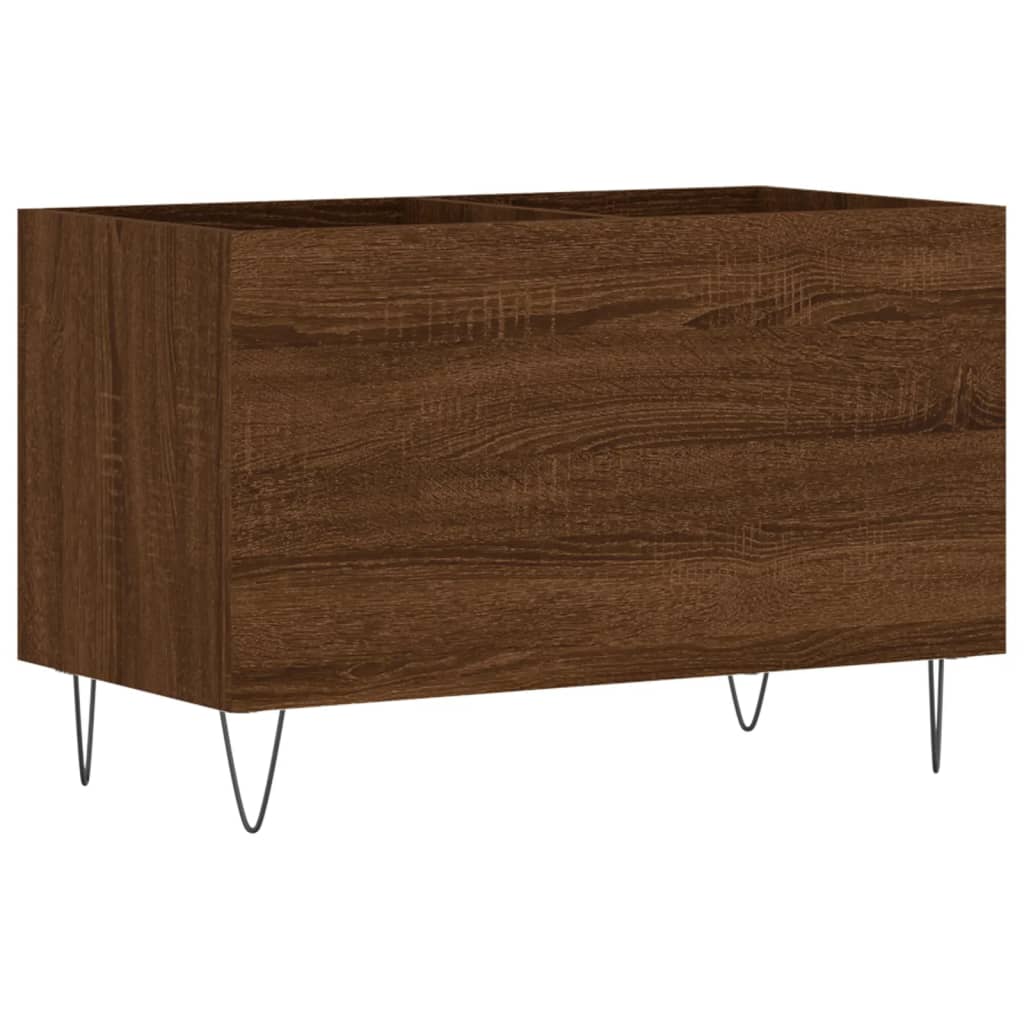 Cabinet di disco in rovere marrone 74.5x38x48 cm ingegneristica legna