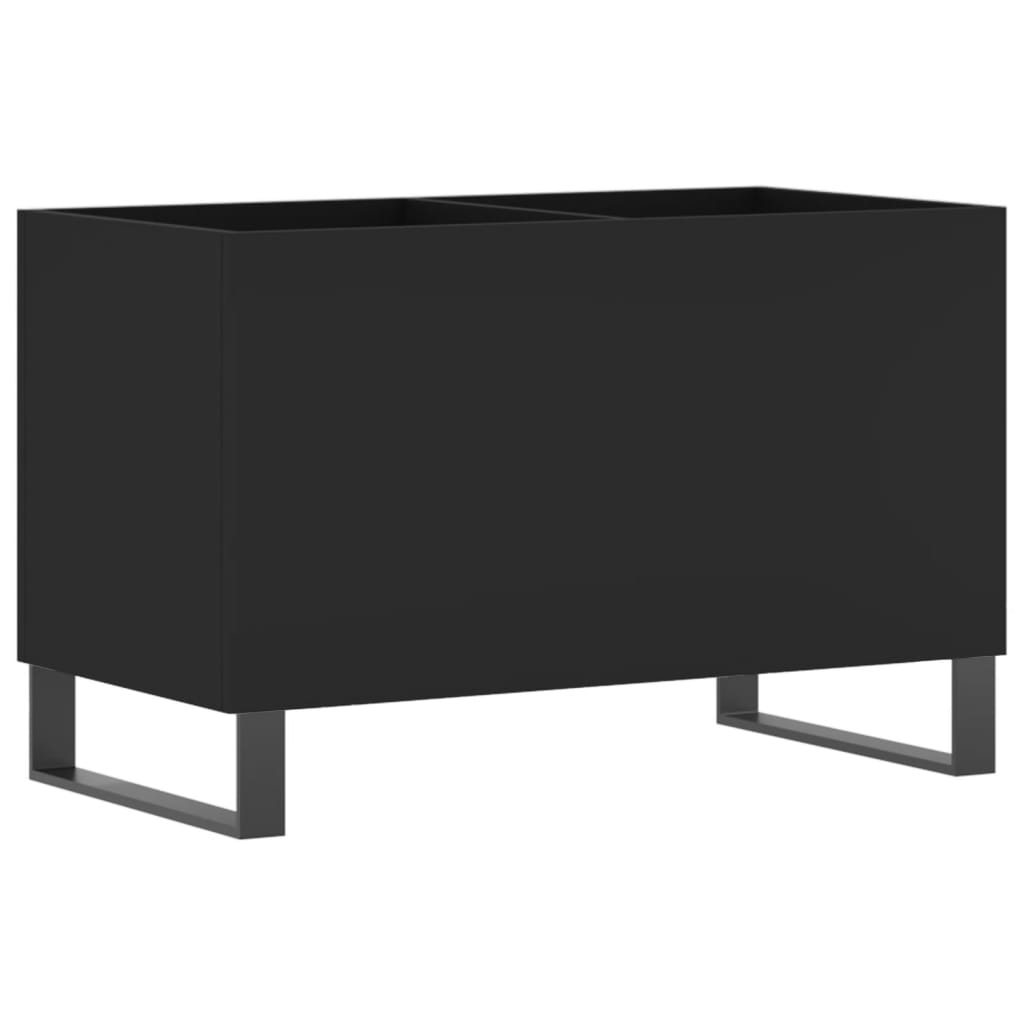 Black disc cabinet 74.5x38x48 cm Engineering wood