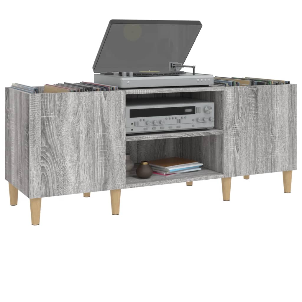 Sonoma Grey Disc Cabinet 121x38x48 cm ingegneristica legna