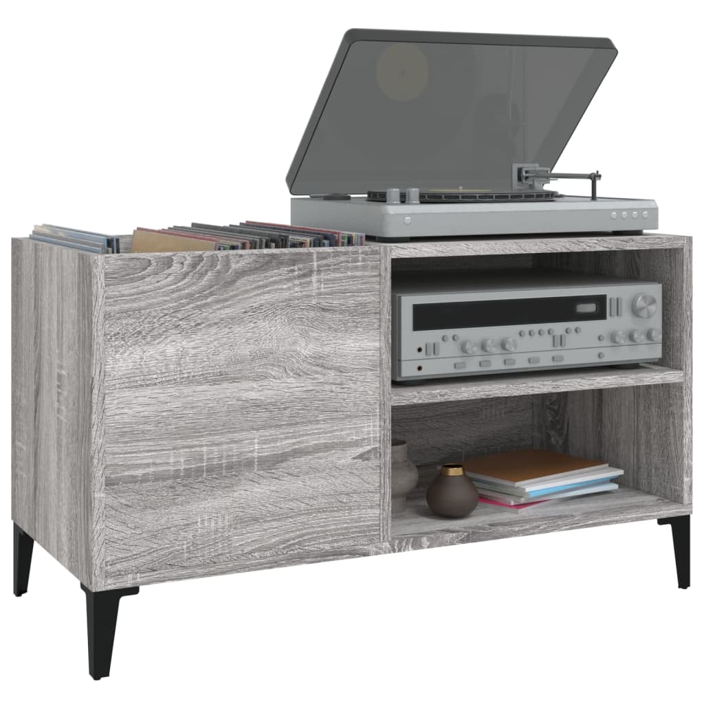 Sonoma Grey Disc Cabinet 84.5x38x48 cm Ingenieurholz Holz