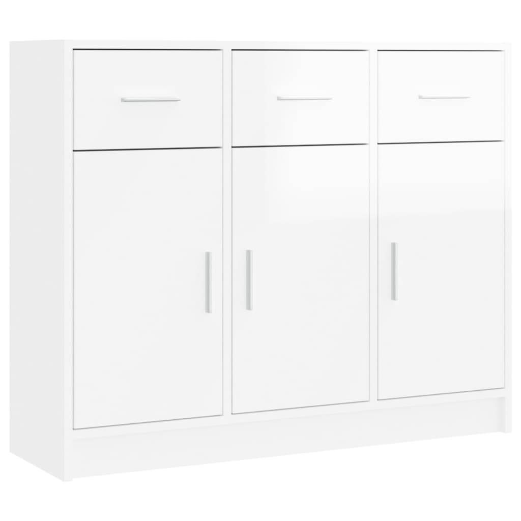 Brilliant white buffet 91x28x75 cm Engineering wood