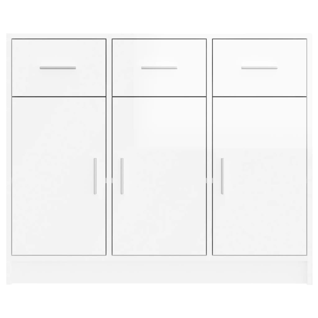 Brilliant white buffet 91x28x75 cm Engineering wood