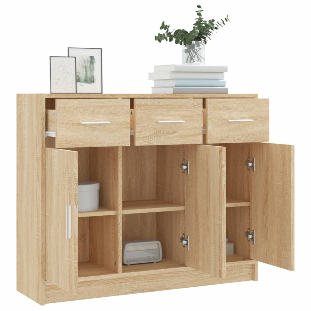 Sonoma Oak Buffet 91x28x75 cm Ingenieurholz Holz