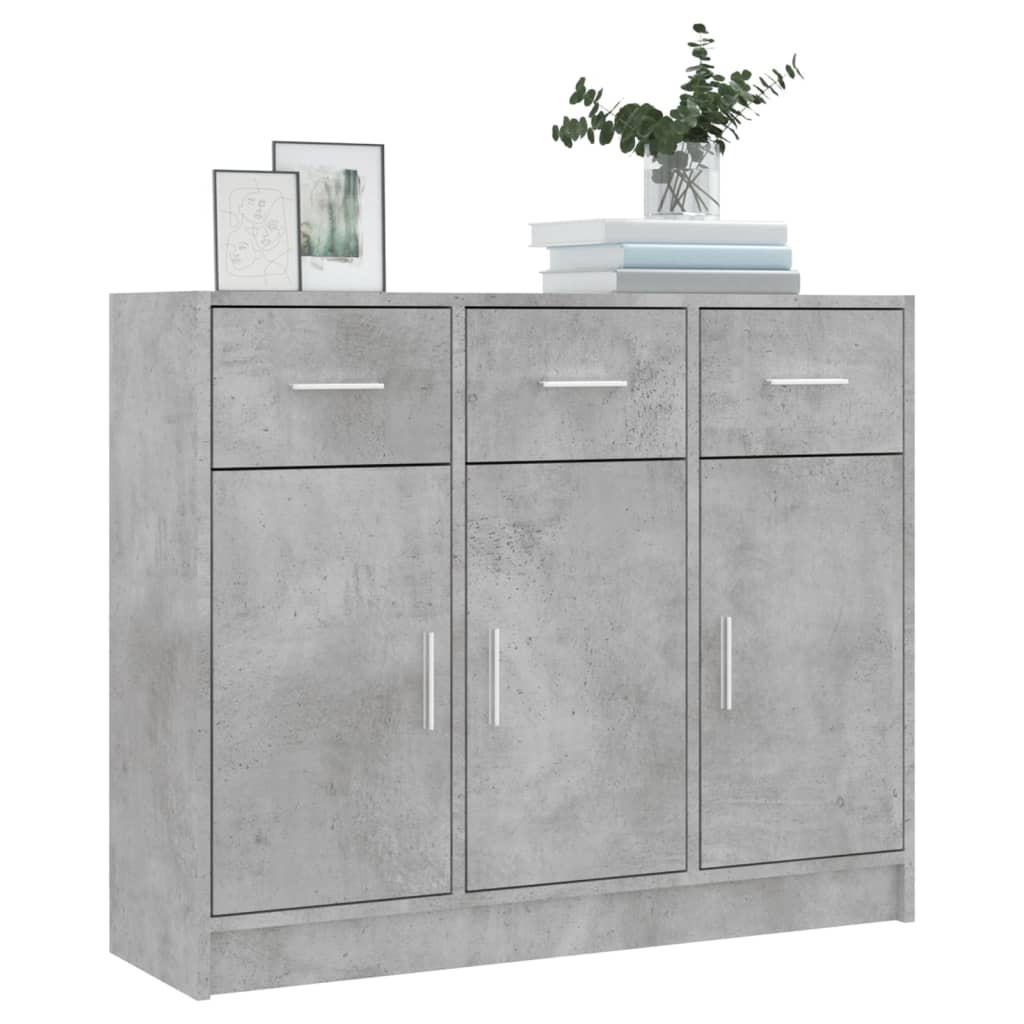 Concrete gray buffet 91x28x75 cm Engineering wood