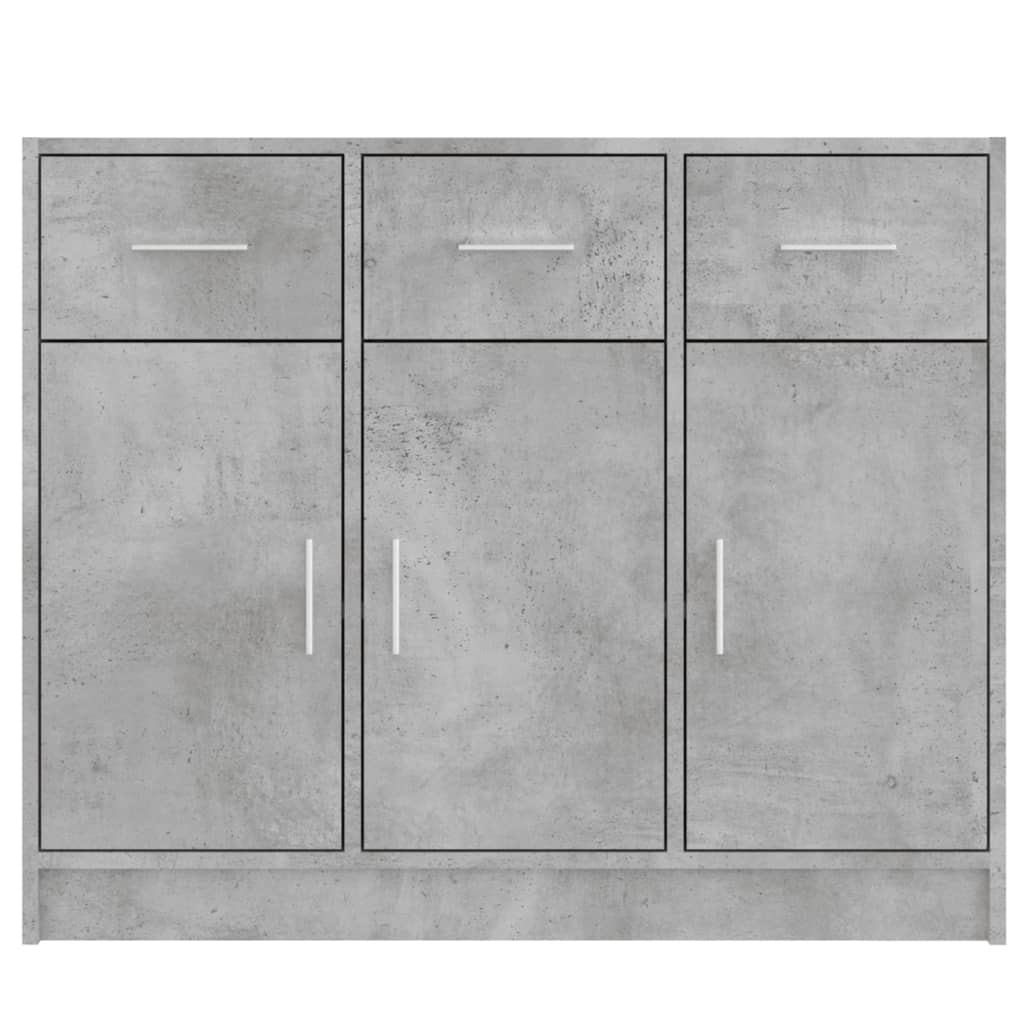 Credenza grigio cemento 91x28x75 cm in multistrato