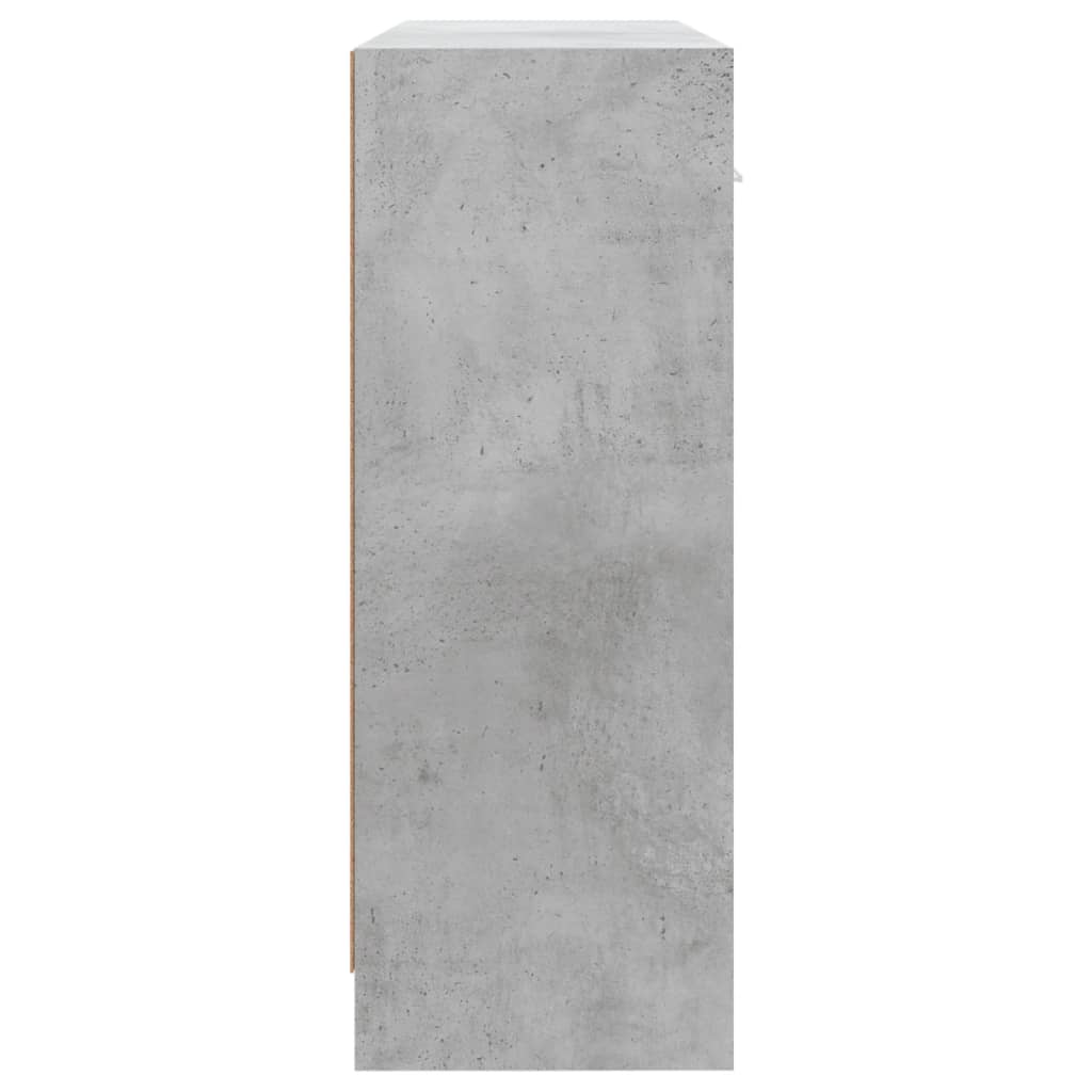 Buffet gris béton 91x28x75 cm bois d'ingénierie