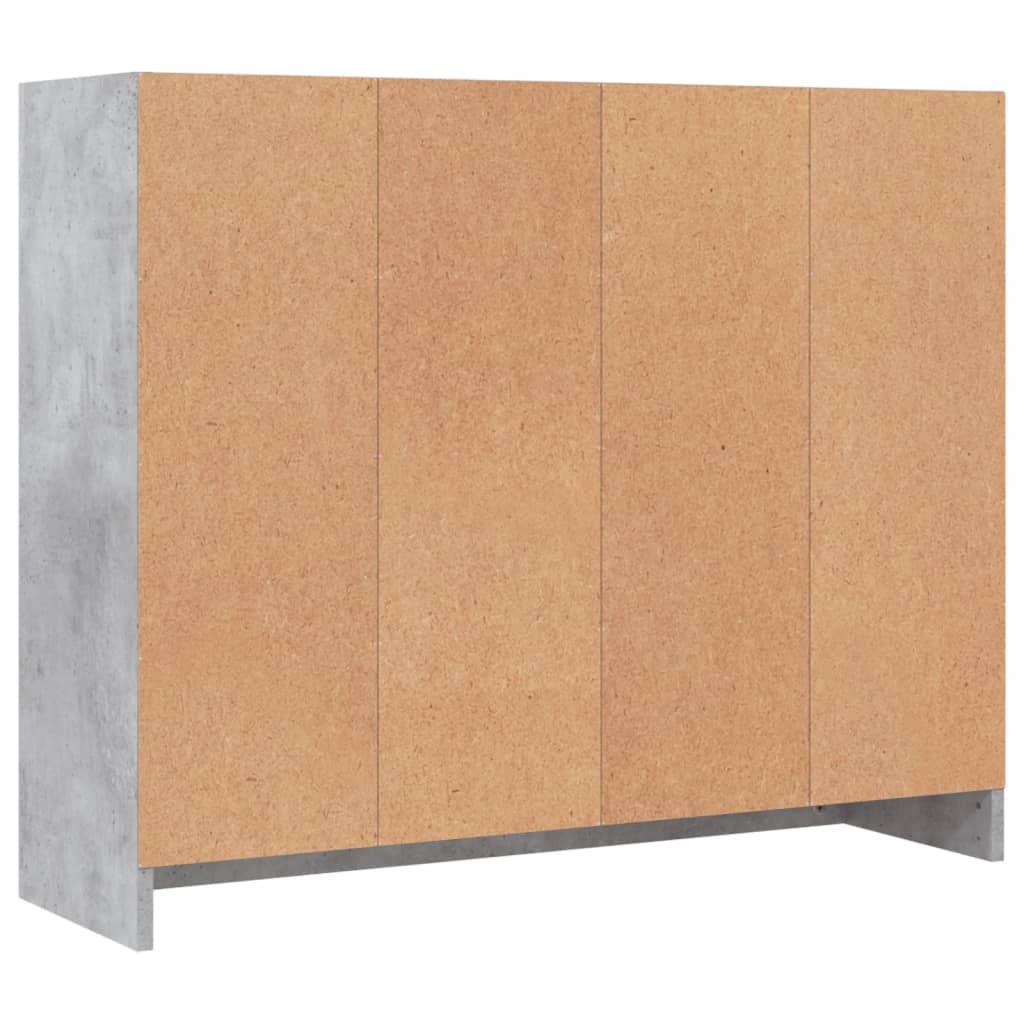 Credenza grigio cemento 91x28x75 cm in multistrato