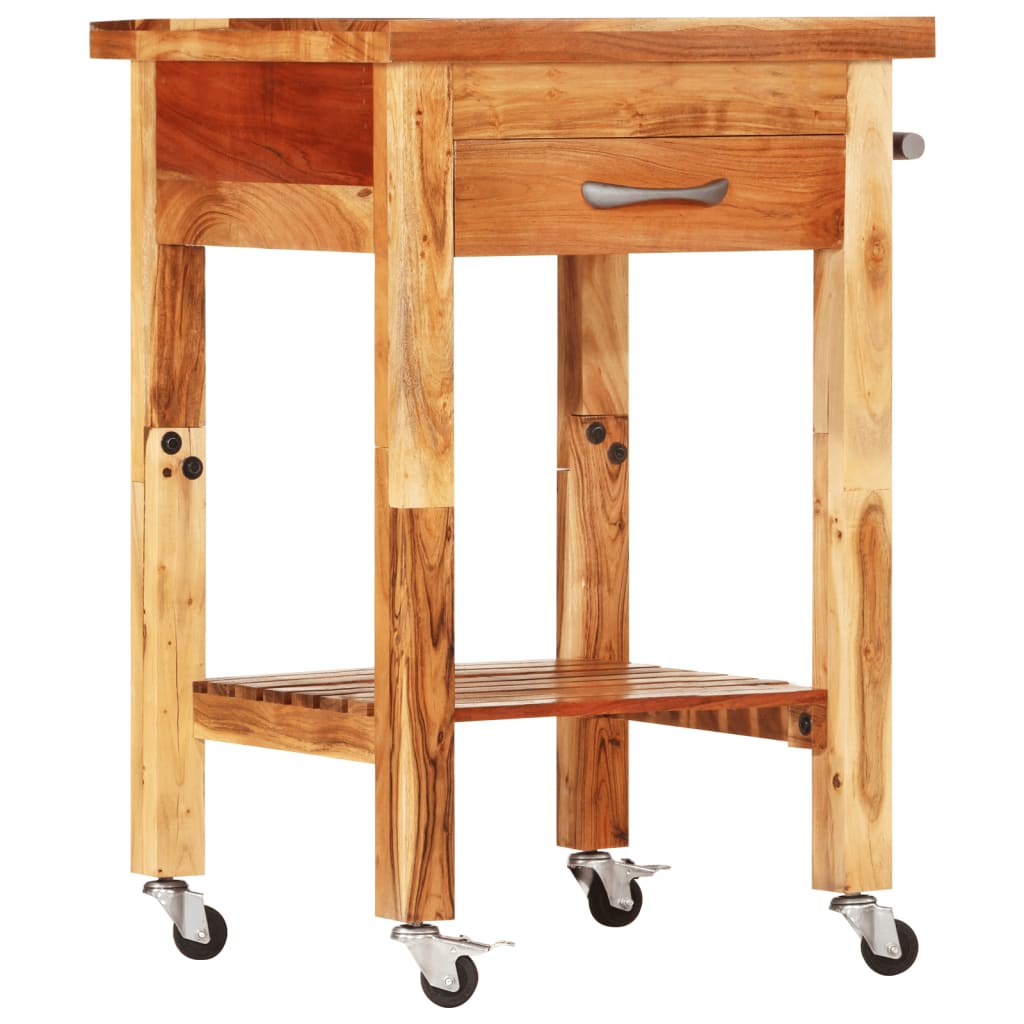 Kitchen cart 55x55x89 cm Acacia solid wood