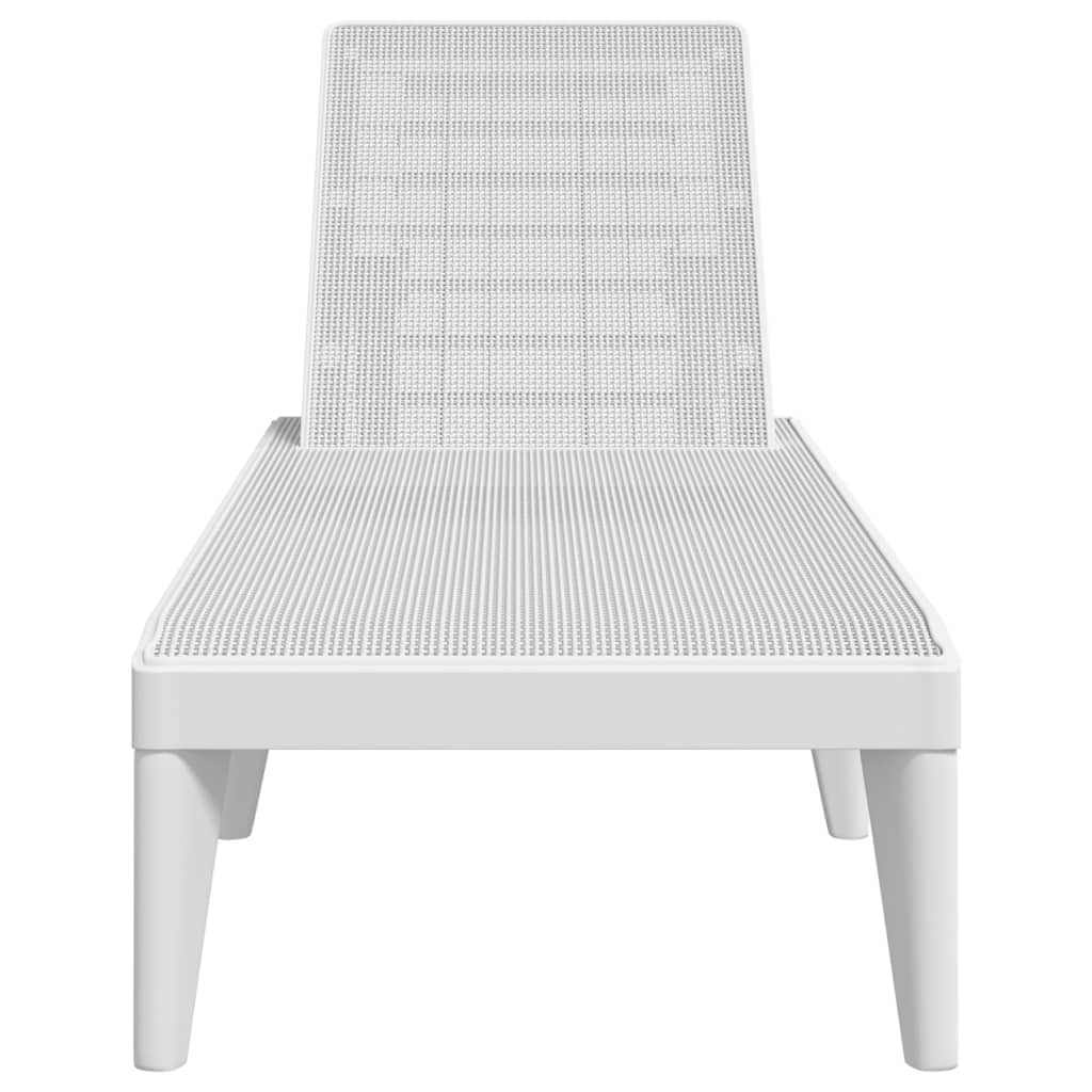 Weißer langer Stuhl 186x60x29 cm pp