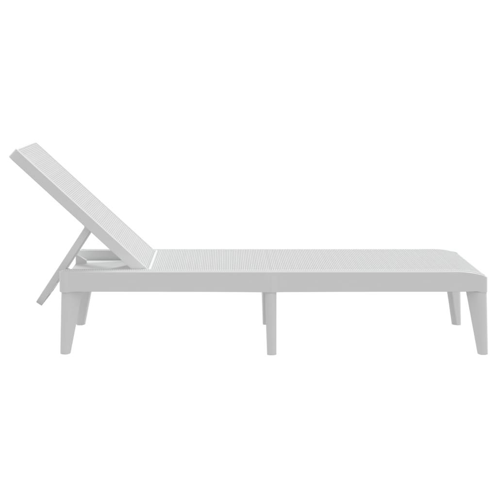 Weißer langer Stuhl 186x60x29 cm pp