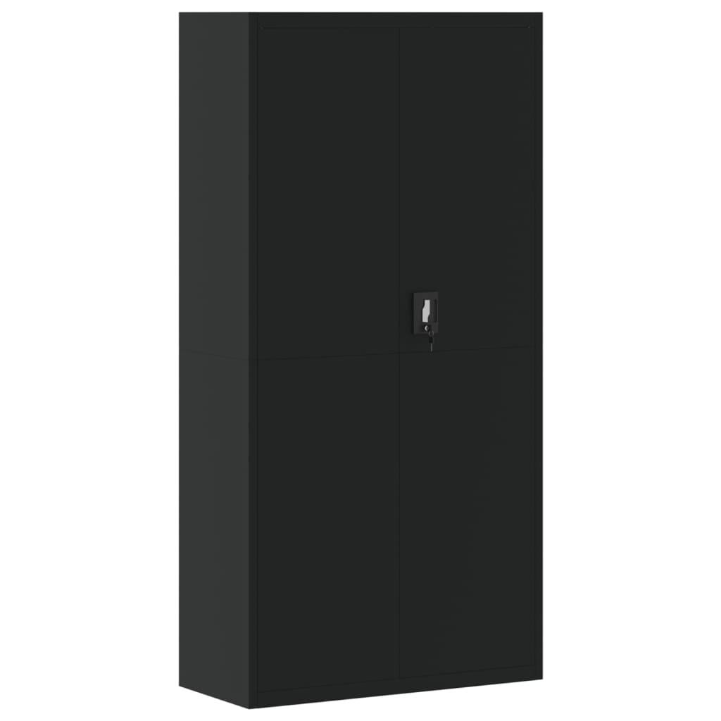Black binder 90x40x180 cm steel