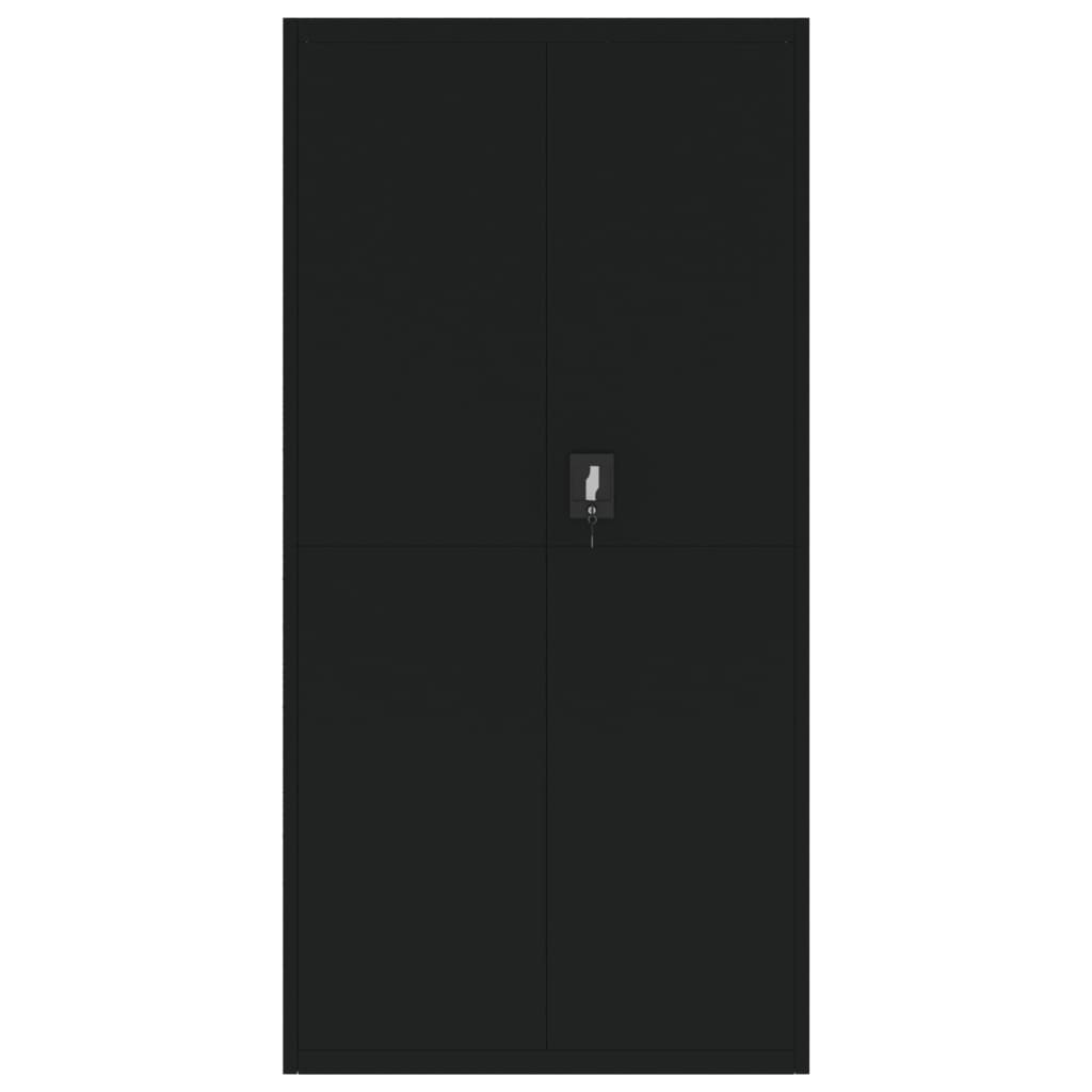 Black binder 90x40x180 cm steel