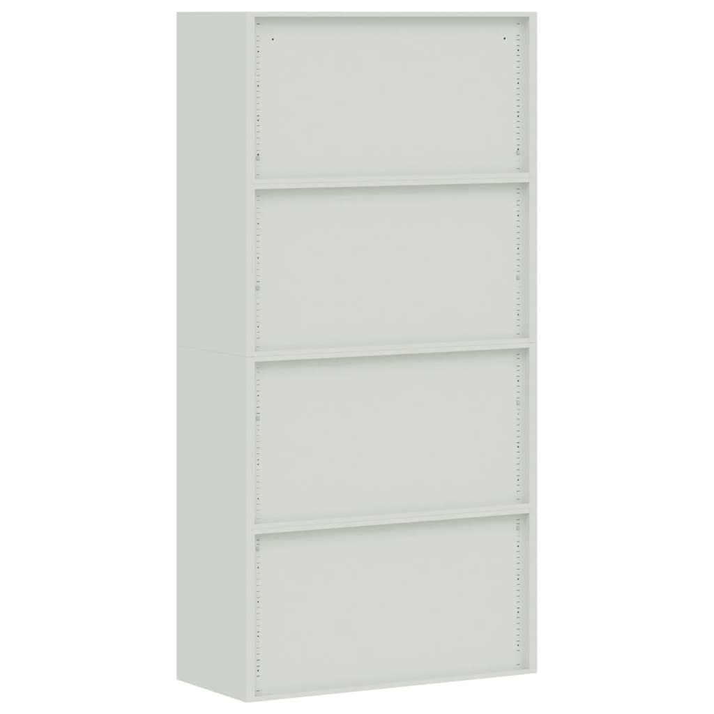 Light gray and dark gray cabinet 90x40x180 cm steel