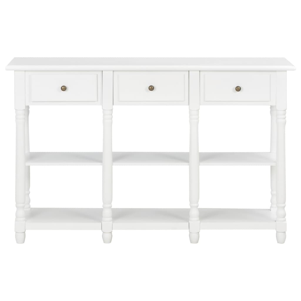 White console table 110 x 30 x 76 cm engineering wood