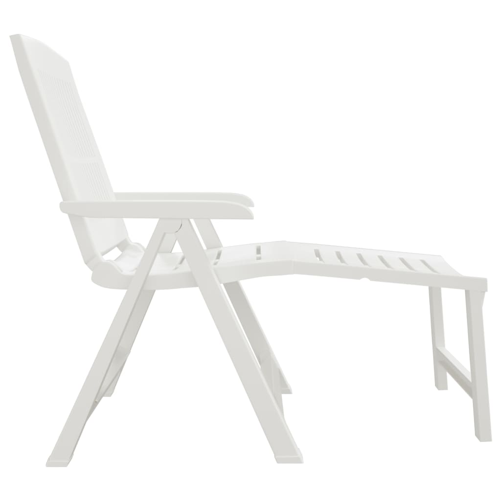 Plastic white lounge chair