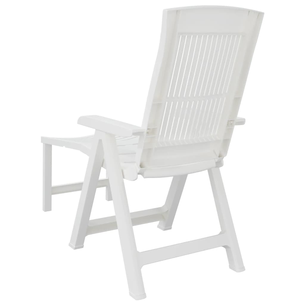 Chaise longue blanc plastique
