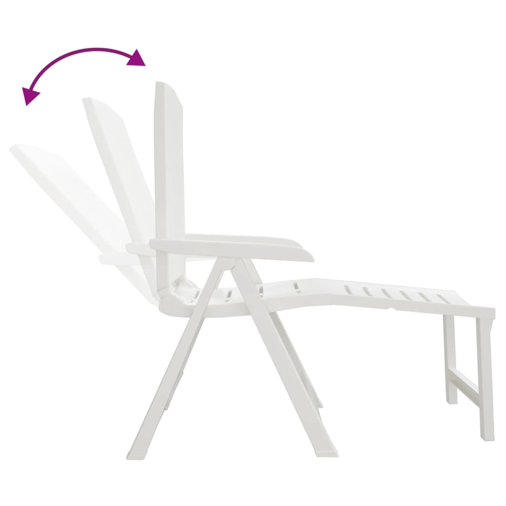 Plastic white lounge chair