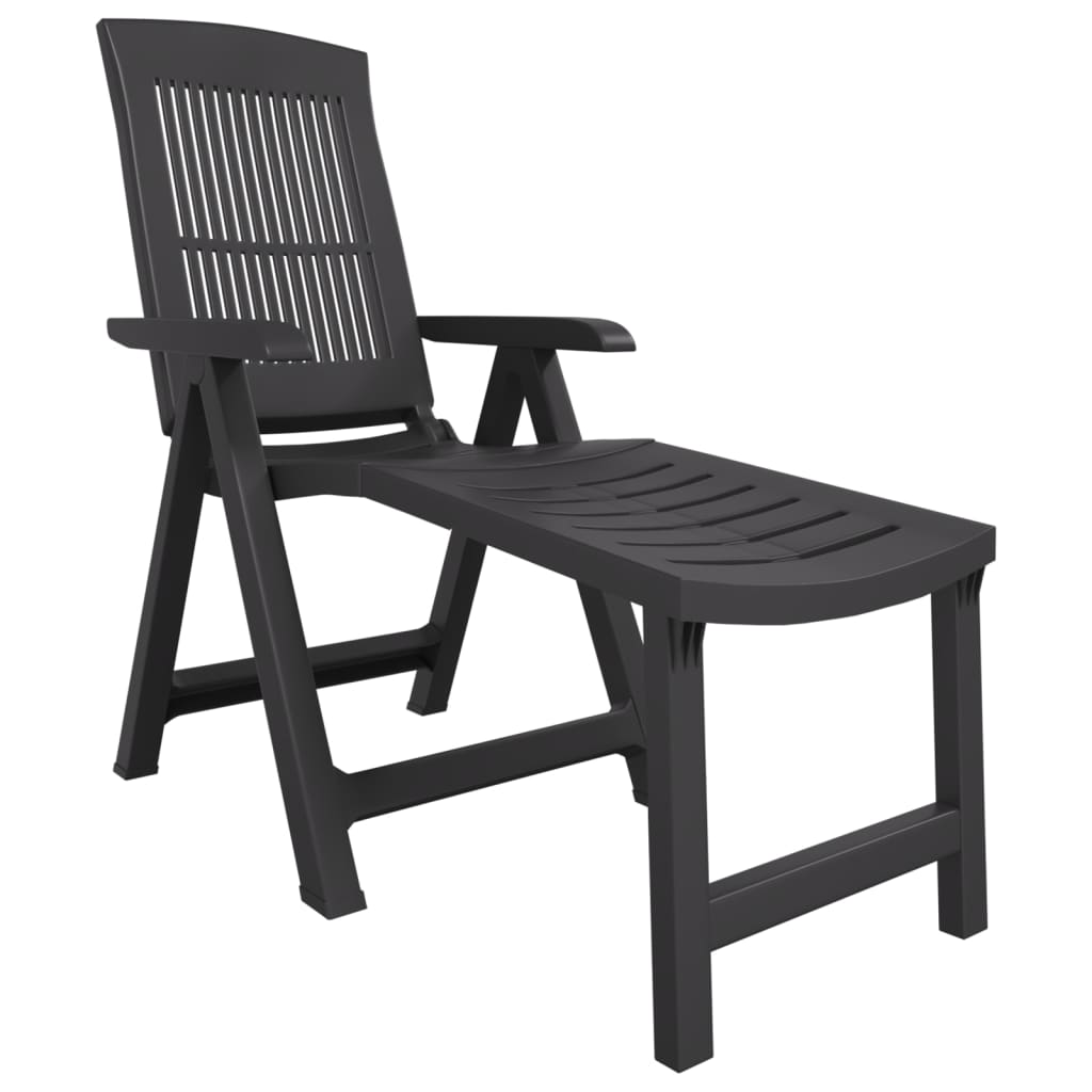 Plastic anthracite lounge chair