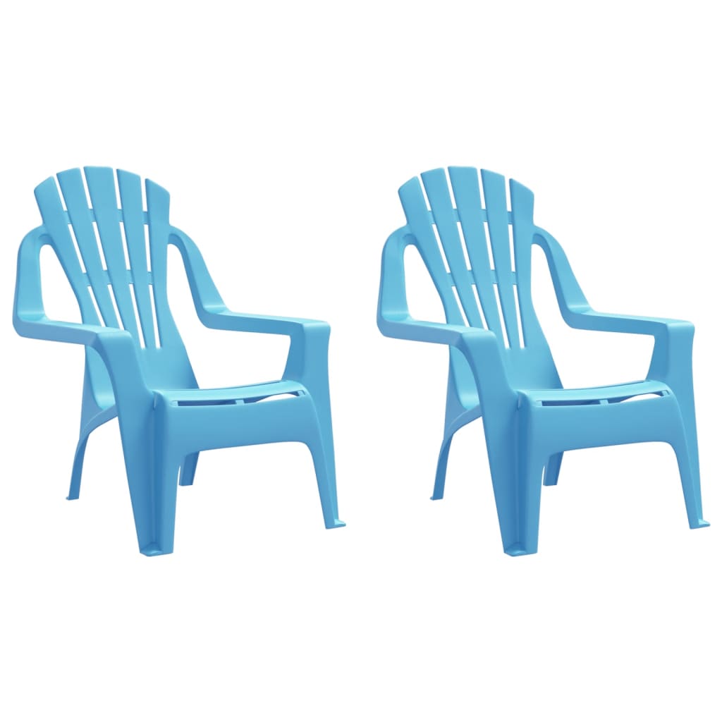 Chaises de jardin pour enfants lot de 2 bleu 37x34x44 cm PP