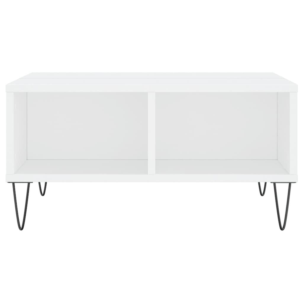 White coffee table 60x60x30 cm engineering wood
