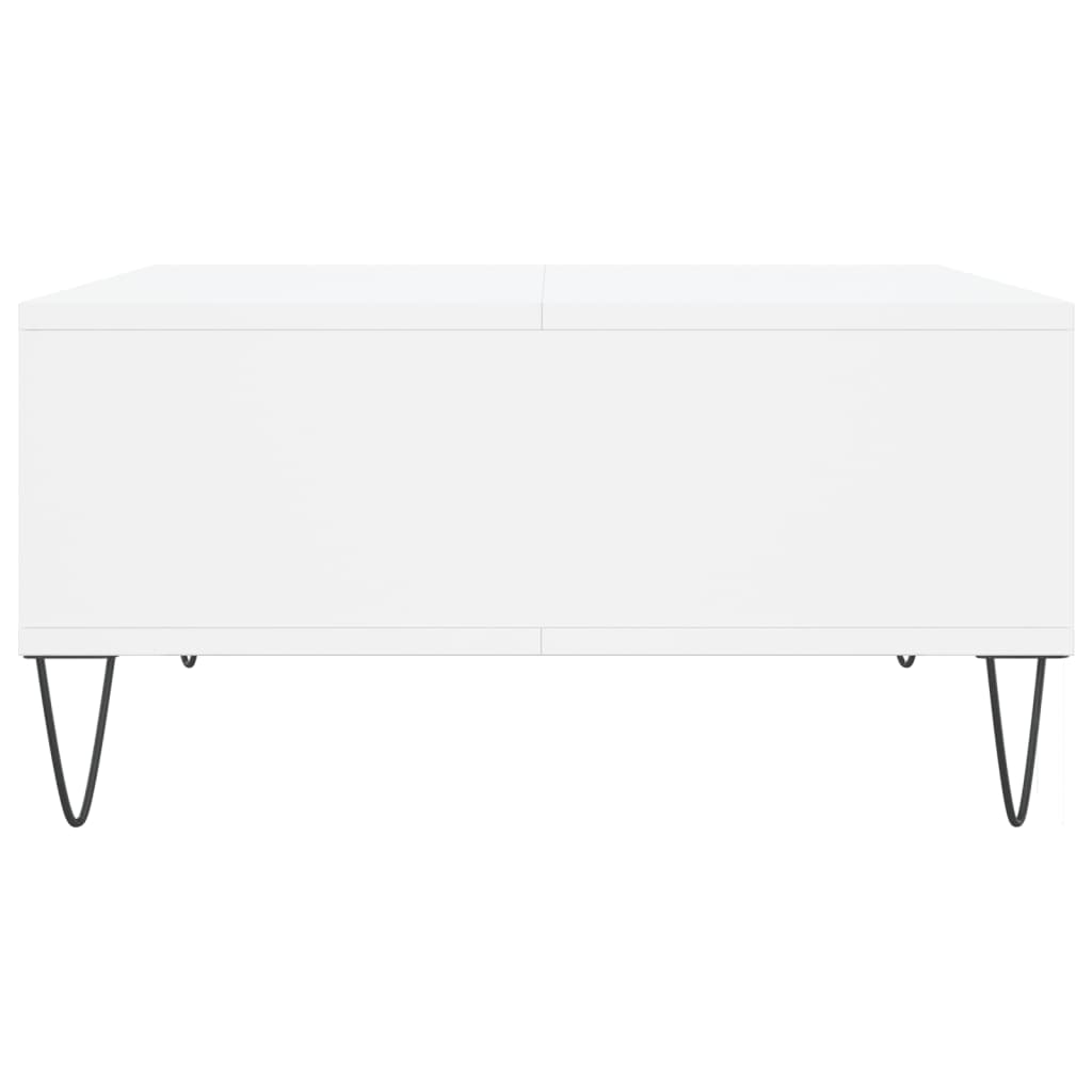 White coffee table 60x60x30 cm engineering wood