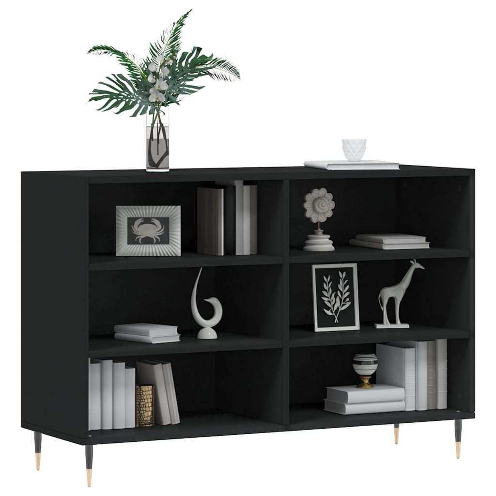 Black buffet 103.5x35x70 cm Engineering wood