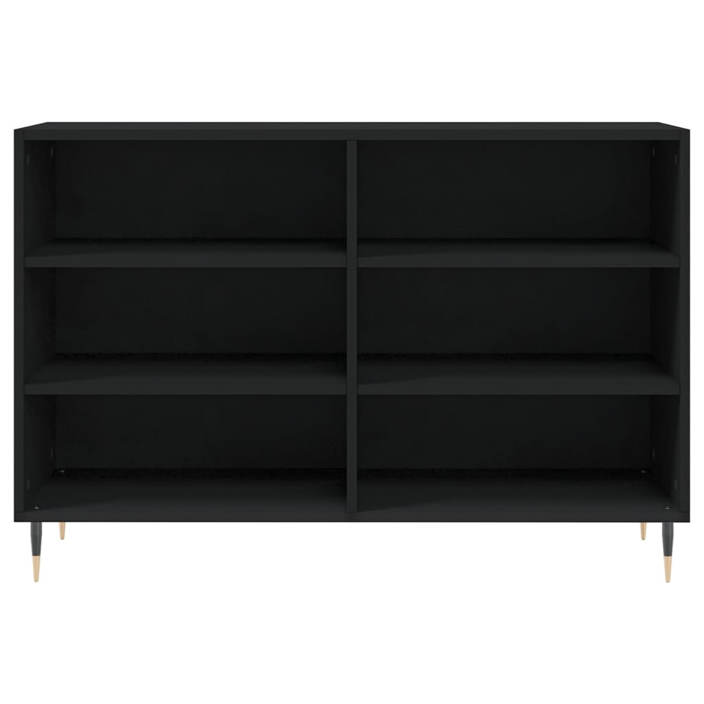 Credenza nera 103,5x35x70 cm in derivati ​​del legno