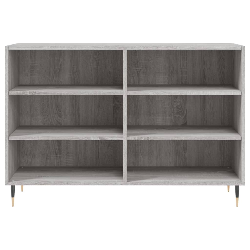 Credenza Sonoma grigia 103,5x35x70 cm in derivati ​​del legno