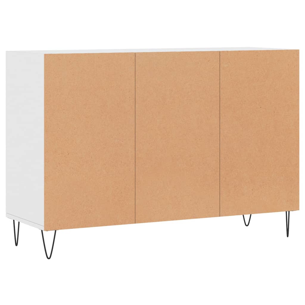 Credenza bianca 103,5x35x70 cm in derivati ​​del legno