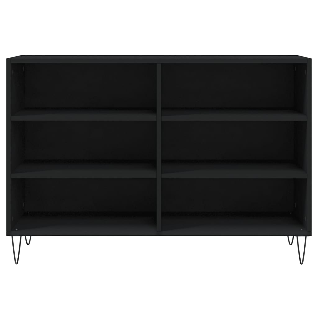 Credenza nera 103,5x35x70 cm in derivati ​​del legno