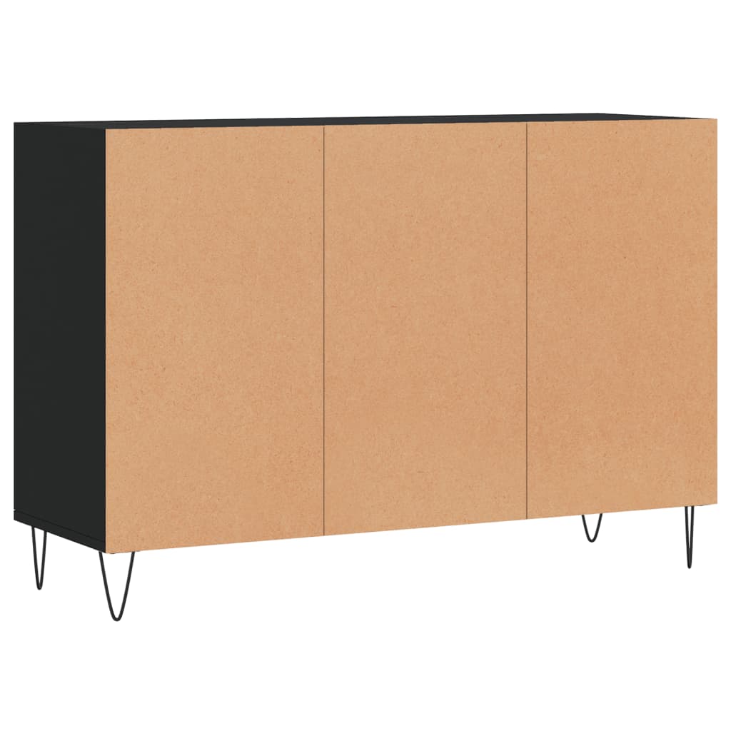 Credenza nera 103,5x35x70 cm in derivati ​​del legno