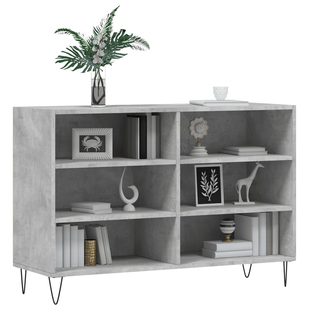 Credenza grigio cemento 103,5x35x70 cm in multistrato