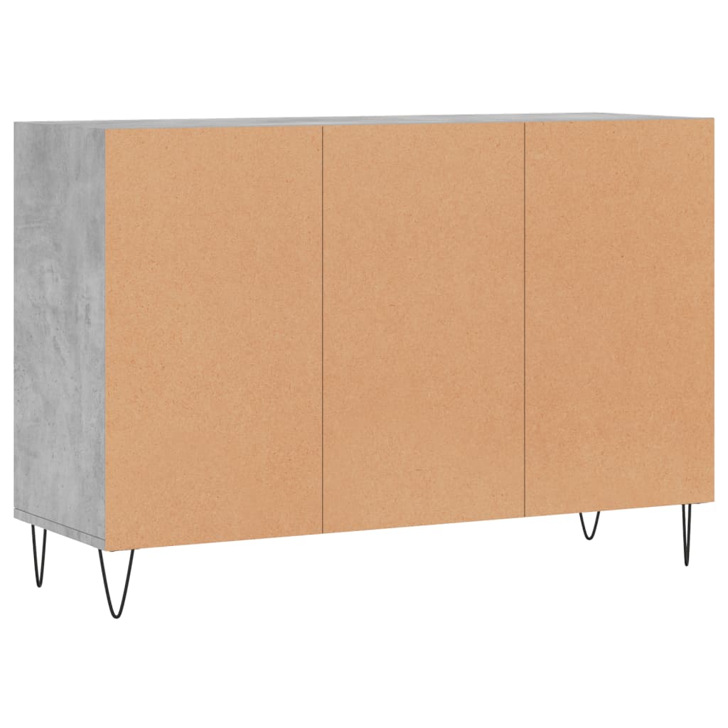 Credenza grigio cemento 103,5x35x70 cm in multistrato