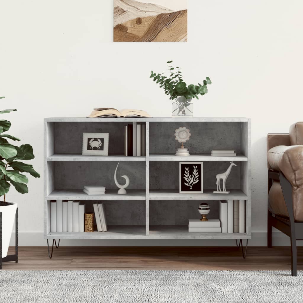 Credenza grigio cemento 103,5x35x70 cm in multistrato