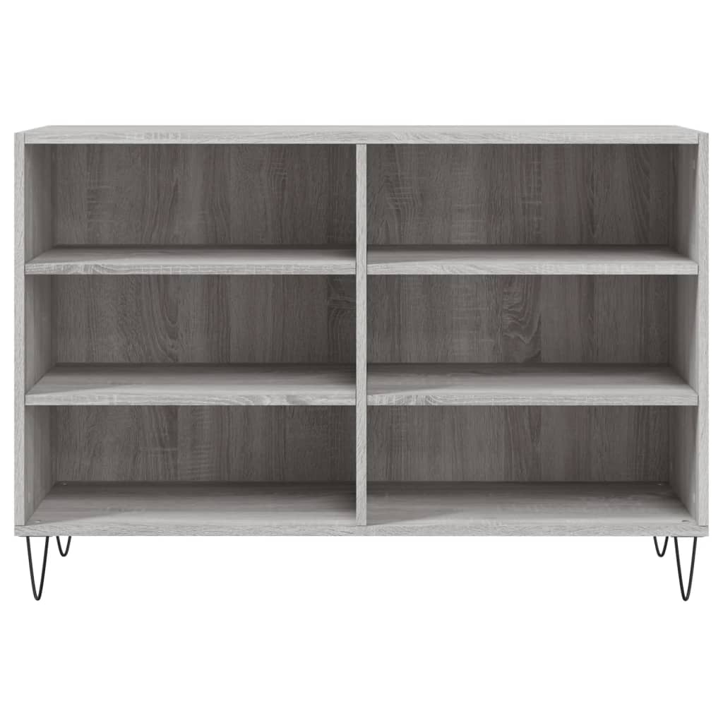 Credenza Sonoma grigia 103,5x35x70 cm in derivati ​​del legno