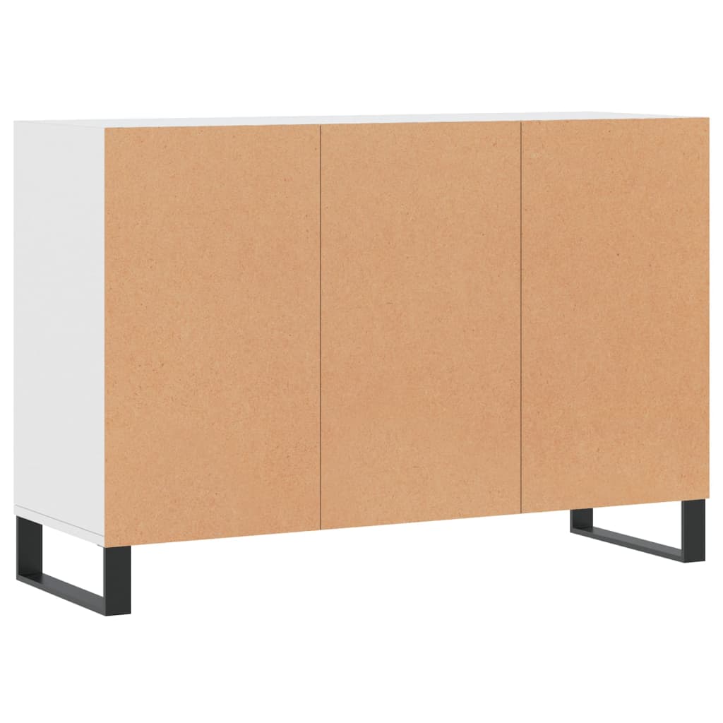 Credenza bianca 103,5x35x70 cm in derivati ​​del legno