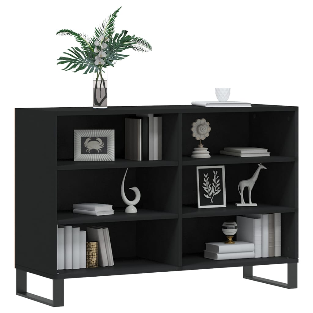 Black buffet 103.5x35x70 cm Engineering wood