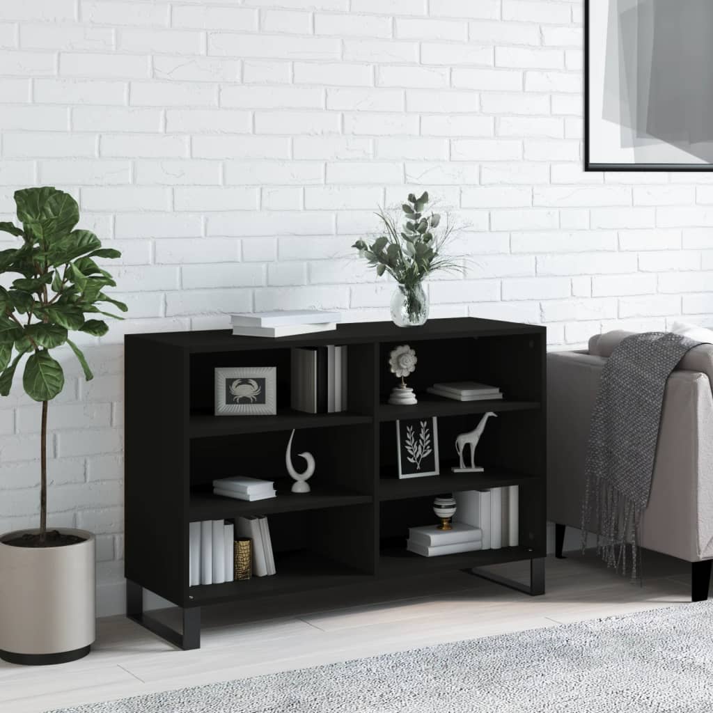 Credenza nera 103,5x35x70 cm in derivati ​​del legno