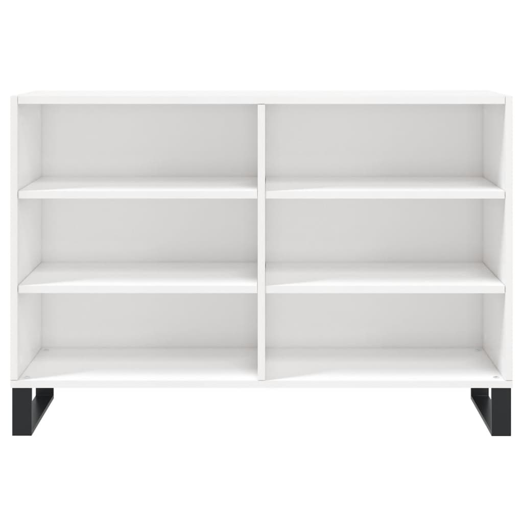 Shiny white buffet 103.5x35x70 cm Engineering wood