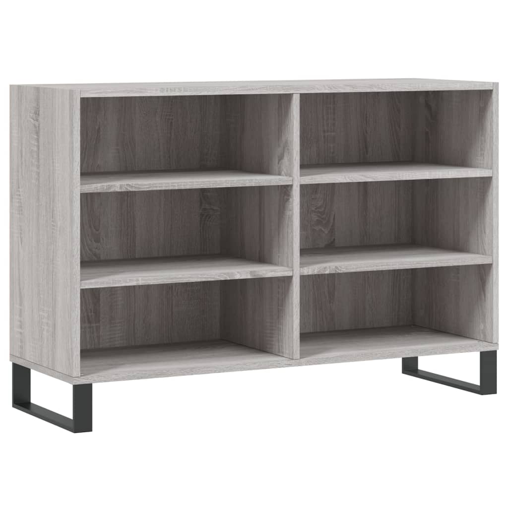 Credenza Sonoma grigia 103,5x35x70 cm in derivati ​​del legno