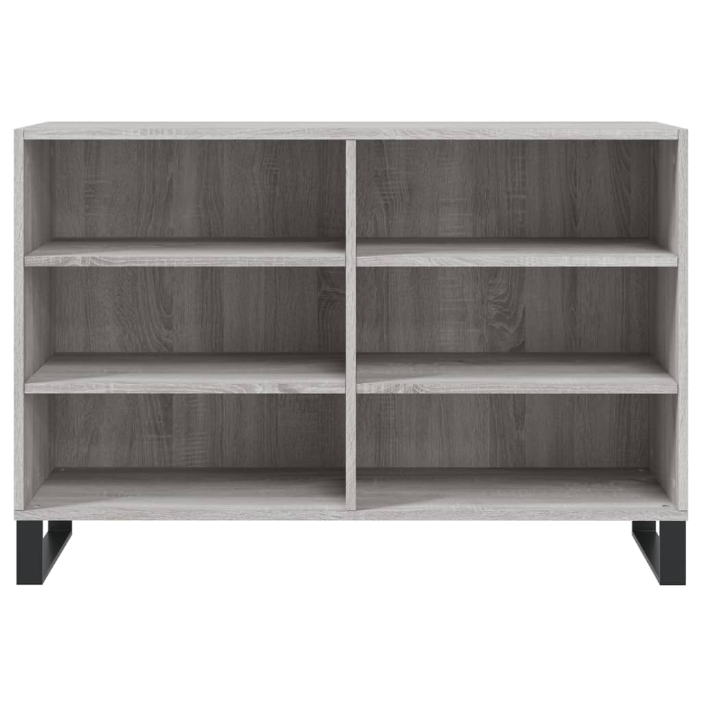 Credenza Sonoma grigia 103,5x35x70 cm in derivati ​​del legno