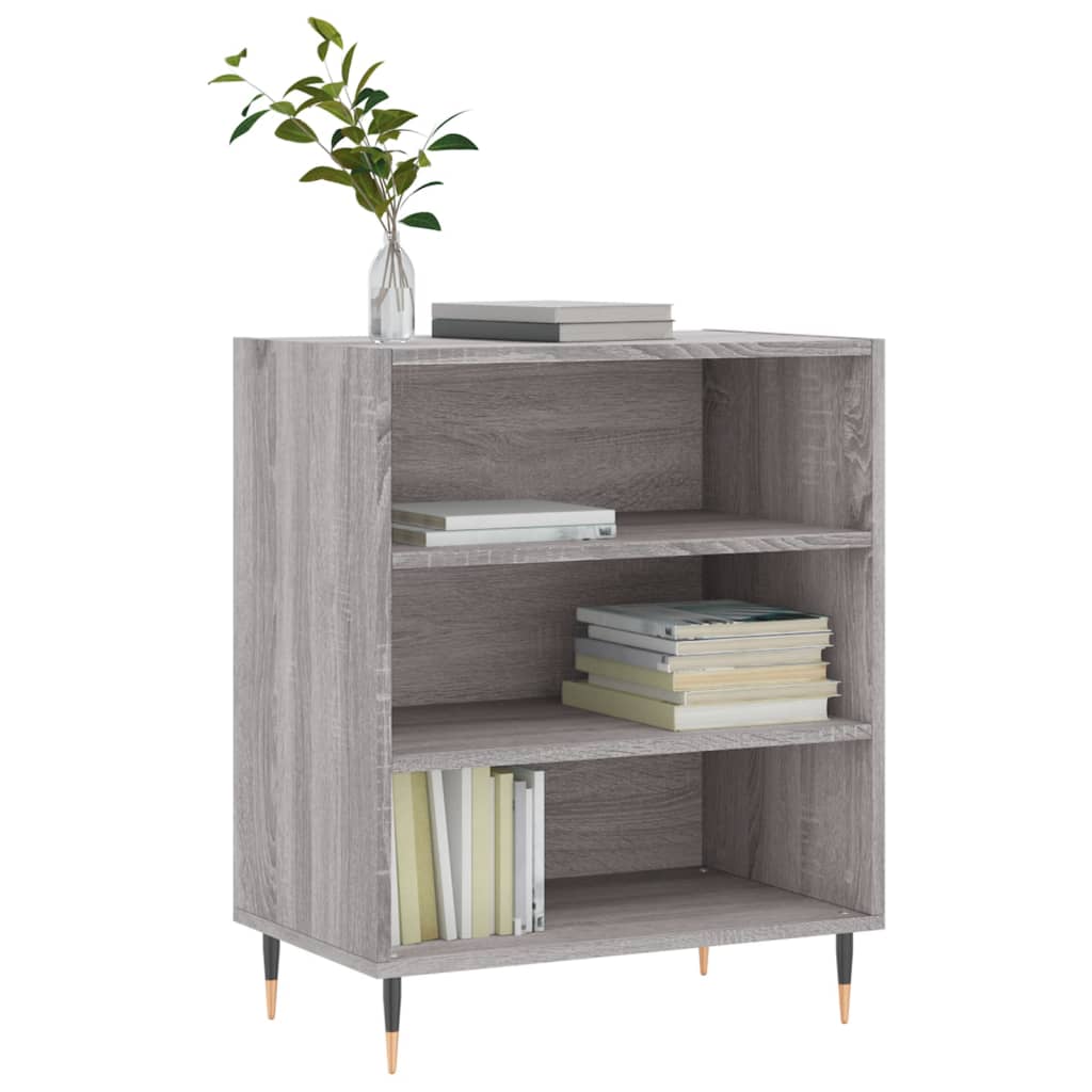 Credenza Sonoma grigia 57x35x70 cm in derivati ​​del legno