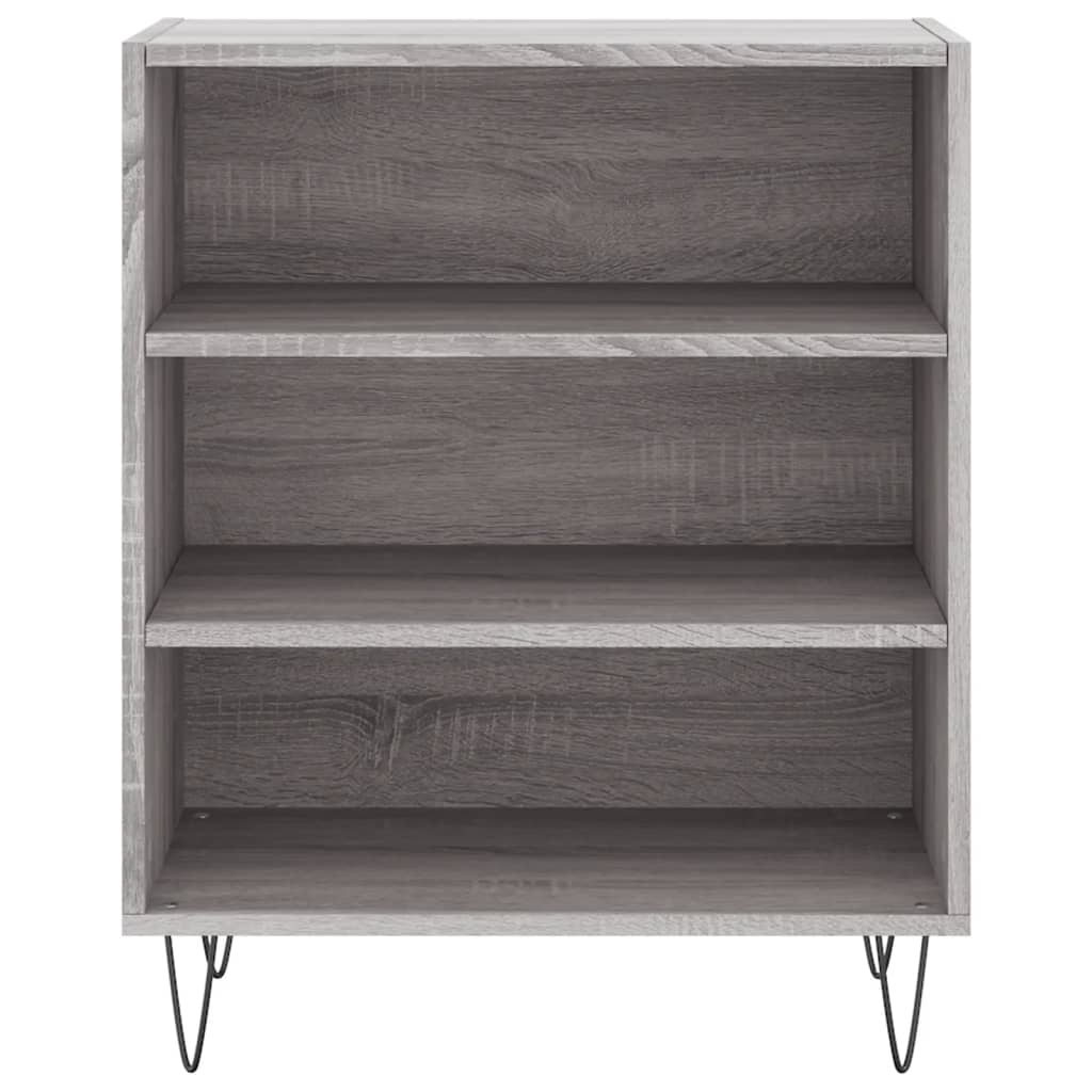 Credenza Sonoma grigia 57x35x70 cm in derivati ​​del legno