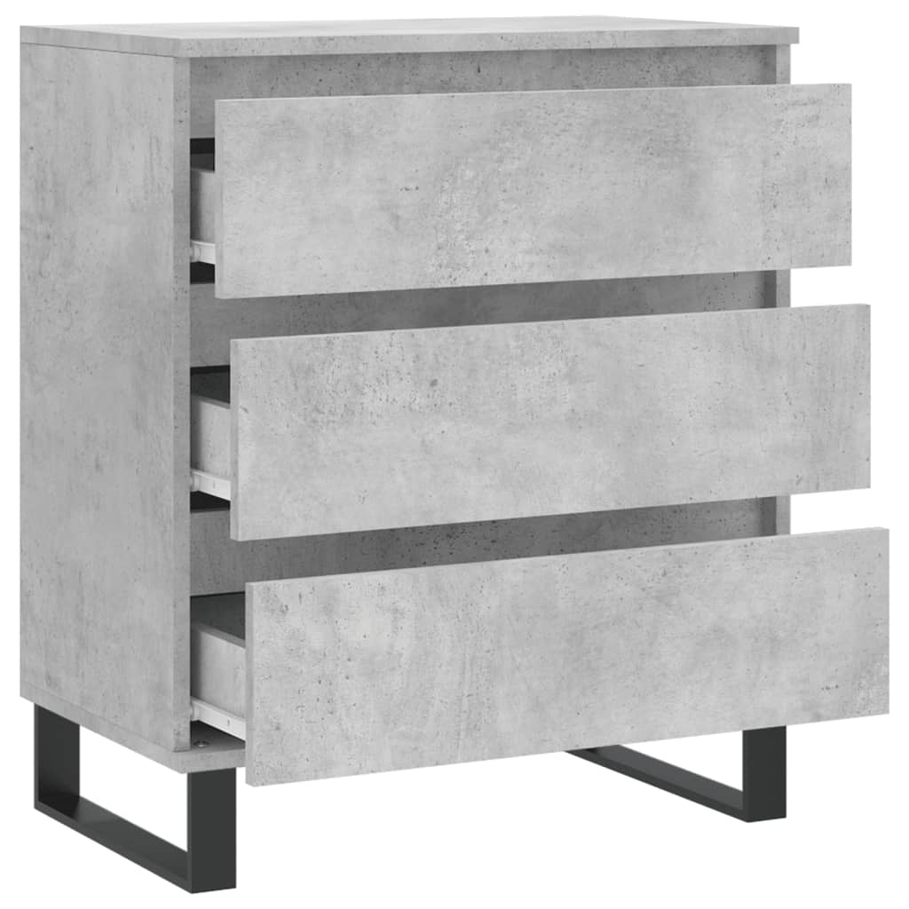 Buffet grigio in cemento 60x35x70 cm legno di ingegneria
