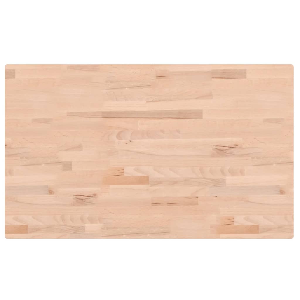 Tischplatte 100x60x2,5 cm rechteckige Buche Massivholz Holz