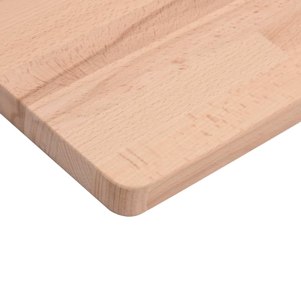 Table top 100x60x2.5cm rectangular beech solid wood