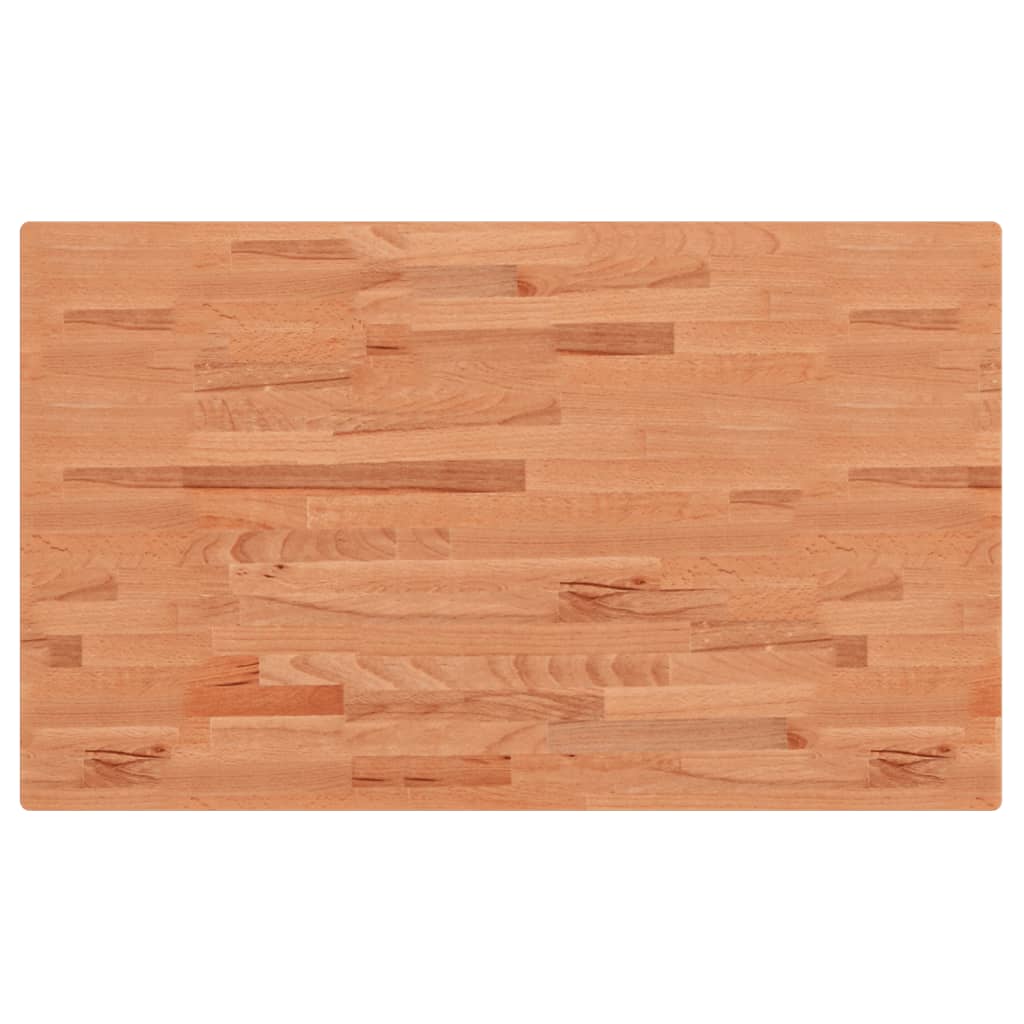 Table top 100x60x1.5cm rectangular beech solid wood