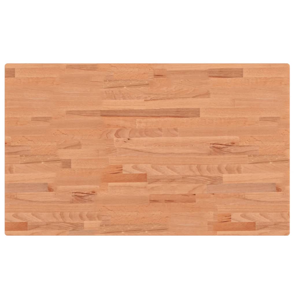 Tischplatte 100x60x2,5 cm rechteckige Buche Massivholz Holz